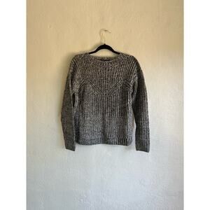 Anthropologie Endless Rose Woman Charcoal Round Neck Open Back Sweater, …